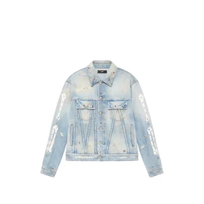 AMIRI DISTRESSED-EFFECT EMBELLISHED JACKET