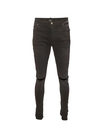 Pre-owned Amiri Distressed-effect Jeans In Black