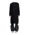 Amiri Double-breasted Long Coat In Black