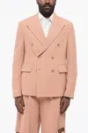 Amiri Double-breasted Twill Viscose Blazer With Flap Pockets