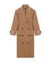 Amiri Double-breasted Wool Coat In Brown