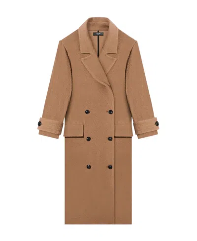 Amiri Double-breasted Wool Coat In Brown