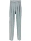 Amiri Light Blue Ironed Pleat Pants In Blue