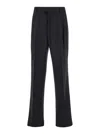 Amiri Black Pants With Belt Loops And Front Pences In Wool Blend Man