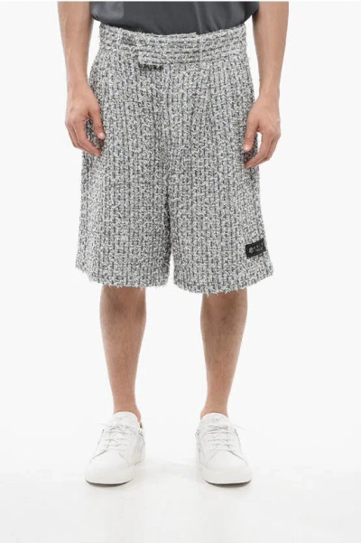 Amiri Double-pleated Skater Tweed Shorts
