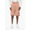 Amiri Double-pleated Twill Viscose Shorts With Polka Dot Detail In Pink