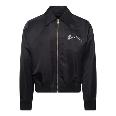 Amiri Dragon Nylon Bomber In Black