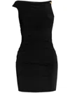 Amiri Black Off-the-shoulder Minidress In Black