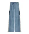 Amiri Side-stripe Chambray Pull-on Track Pants In Blue