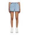 Amiri Drawstring Denim Shorts In Blue