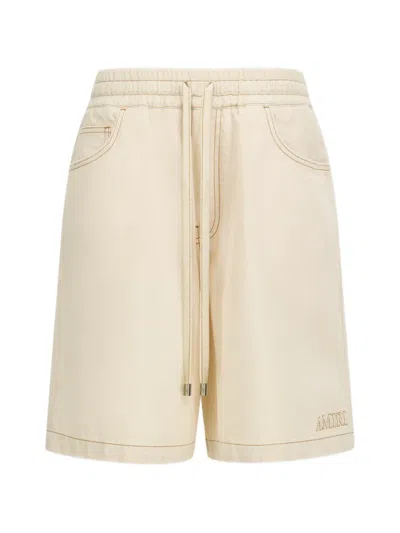 Amiri Jeans-shorts Mit Kordelzug In Neutral