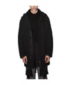 Amiri Drawstring-hooded Zipped-up Parka Coat In Black