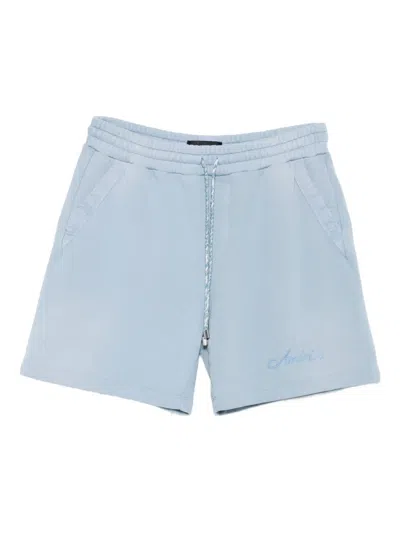 Amiri Drawstring Pocket Shorts In Blue