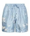 Amiri Paisley-print Drawstring Shorts In Blue