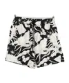 Amiri Floral-print Drawstring Shorts In Black