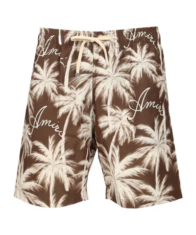 Amiri Drawstring Swim Trunks In Multi