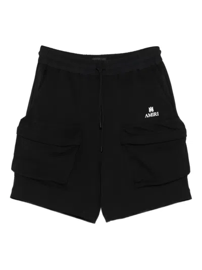 Amiri Drawstring-waist Cargo Track Shorts In Black