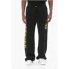 Amiri Drawstringed Ankle Varsity Sweatpants With Flocked Prints