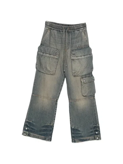 Amiri Drawstring-waist Cargo Pants In Blue