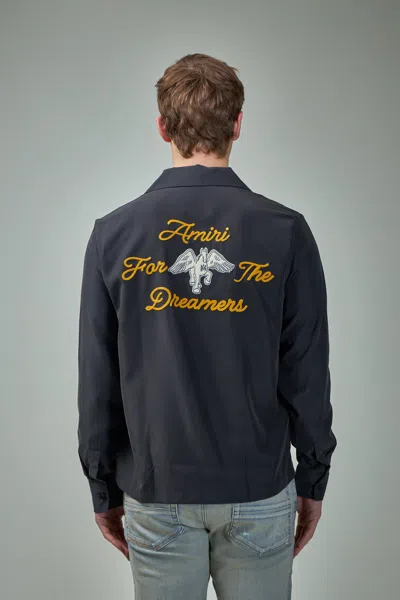 Amiri Dreamers Pajama Shirt In Black