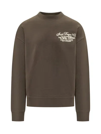 Amiri Dreamers Stitch Crew Sweatshirt In Husk