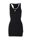 Amiri Ma Embroidered Ribbed Racerback Mini Dress