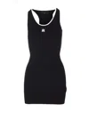 Amiri Ma Embroidered Ribbed Racerback Mini Dress