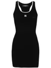 Amiri Ma Embroidered Ribbed Racerback Mini Dress