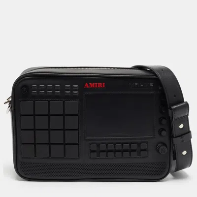 Pre-owned Amiri Drum Machine Black Leather Shoulder Bag