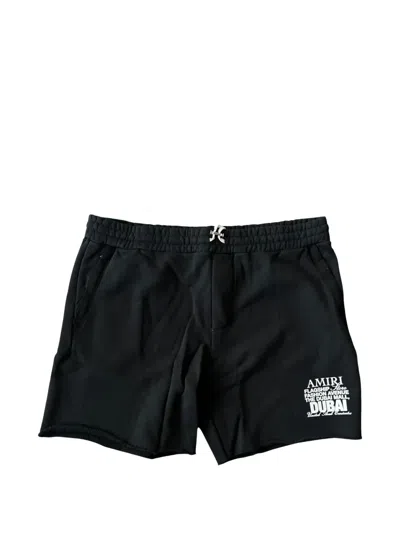 Amiri Dubai Logo-print Shorts In Multi