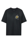 Amiri Eagle Crystal Embellished Oversize Graphic T-shirt In Blue