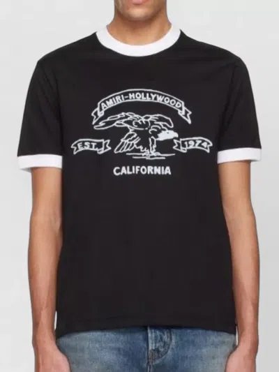 Amiri Eagle Graphic Crew Neck Contrast T-shirt Shirt In Black