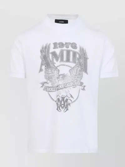 Amiri Eagle Graphic Crew Neck Short Sleeve T-shirt In White