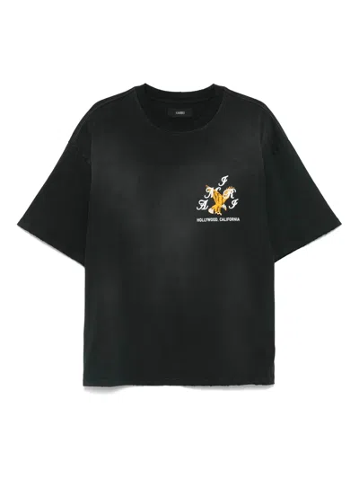 Amiri Eagle Graphic Crewneck T-shirt For Men In Black