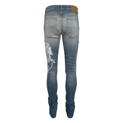Amiri Eagle Repair Skinny Jean In Blue