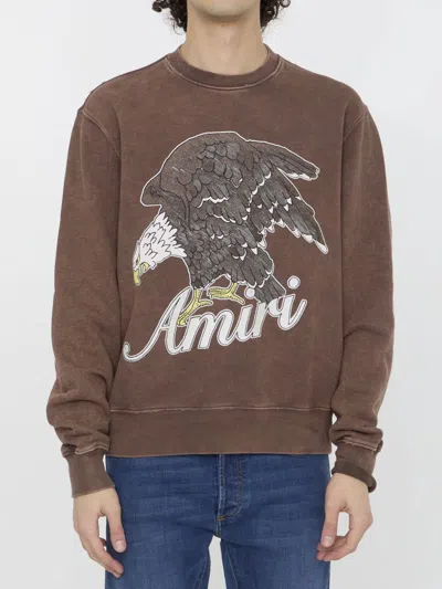 Amiri Eagle Sweatshirt In Black