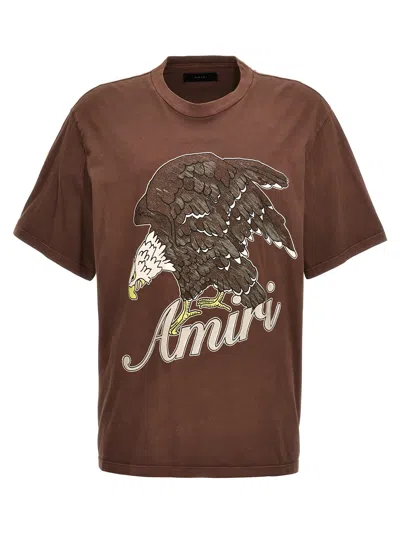Amiri Eagle T-shirt In Brown