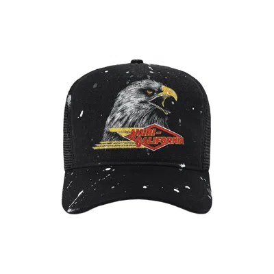Pre-owned Amiri Eagle Trucker Hat 'black' | Men's Size Onesize