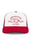 Amiri Mens Red Eagle Cotton Adjustable Trucker Hat In Multi