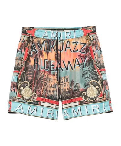Amiri Elastic Waist Shorts In Multicolor