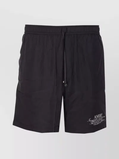 Amiri Elasticized Waist Knee Length Shorts With Print