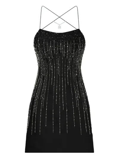 Amiri Embellished Halter-neck Mini Dress In Black