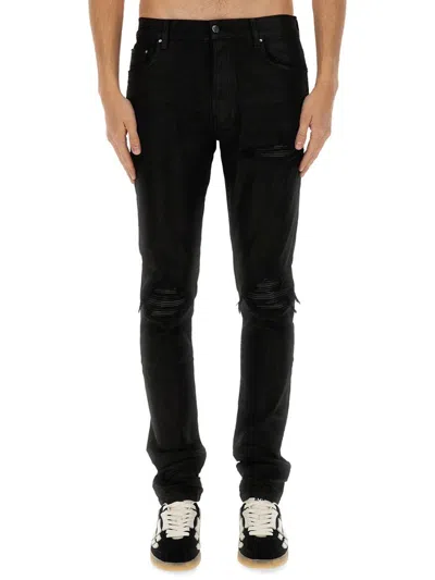 Amiri "mx1 Waxed" Jeans In Black
