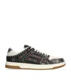 Amiri Skel Top Black Sneaker With Beads And Crystals Application And Logo On The Heel In Fabric And Cotton In Black