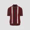 Amiri Striped Shirt With Embellishments And Short Sleeves In Red