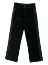 Amiri Embellished Velvet Jeans In Black