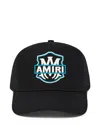 Amiri Mens Black Logo-embroidered Mesh-contrast Cotton Cap In Black