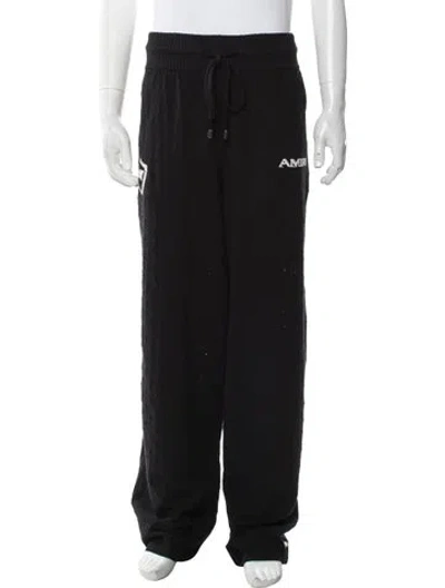 Pre-owned Amiri Embroidered Accent Lounge Bottoms W/ Tags In Black