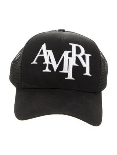 Pre-owned Amiri Embroidered Baseball Hat In Black/white