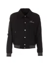 Amiri Bones Wool Varsity Jacket In Black